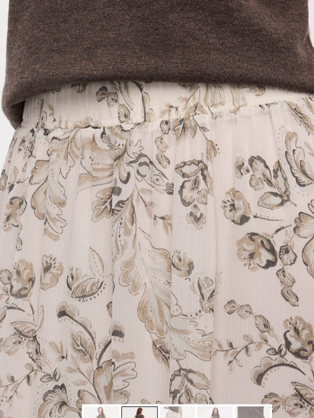 Chiffon Midi Skirt - Picture 4 of 6